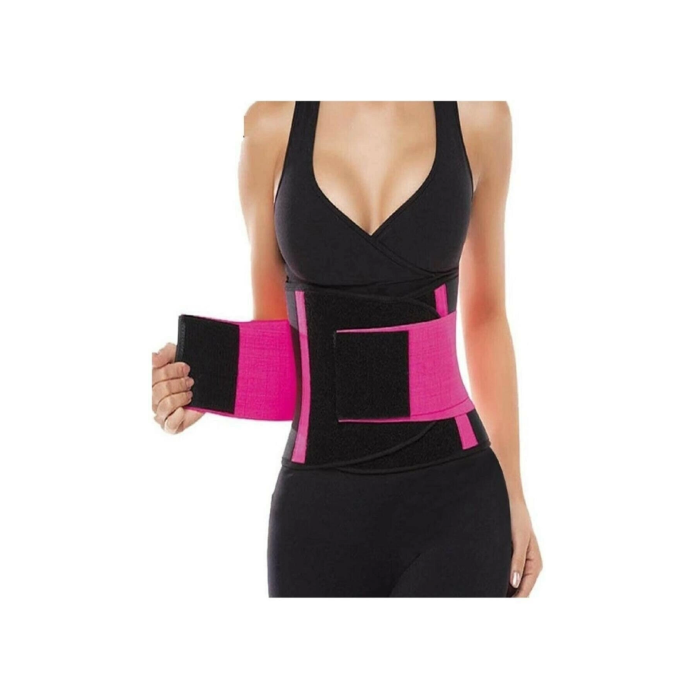 Hot Belt Termal Sauna Kemer Unisex Terletme Korsesi (Pembe-Siyah)