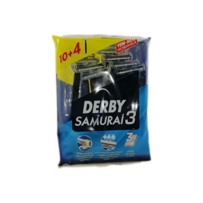 DERBY SAMURAİ 3 BIÇAK 10+4 PARÇA.POŞETLİ (4767)