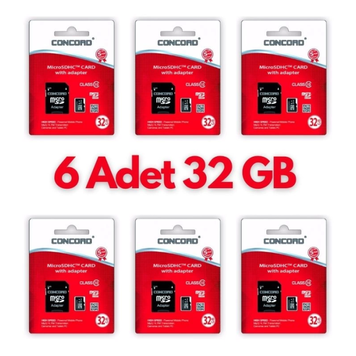 6 Adet Ultrahız 32Gb Micro Sd Hafıza Kartı: Yüksek Performans Ve Geniş Depolama Kapasitesi