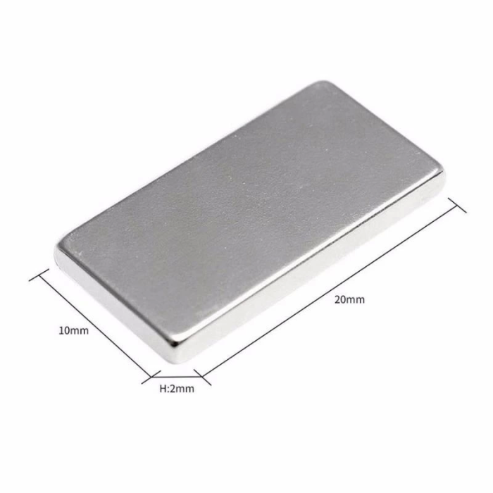 N35 20X10X2 Mm Neodyum Mıknatıs 40 Adet, Köşeli, Nikel Kaplamalı Kaliteli Ve Dayanıklı Ürün