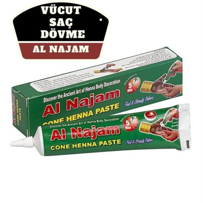 Al Najam Siyah Vücut Saç Dövme Hint Kınası