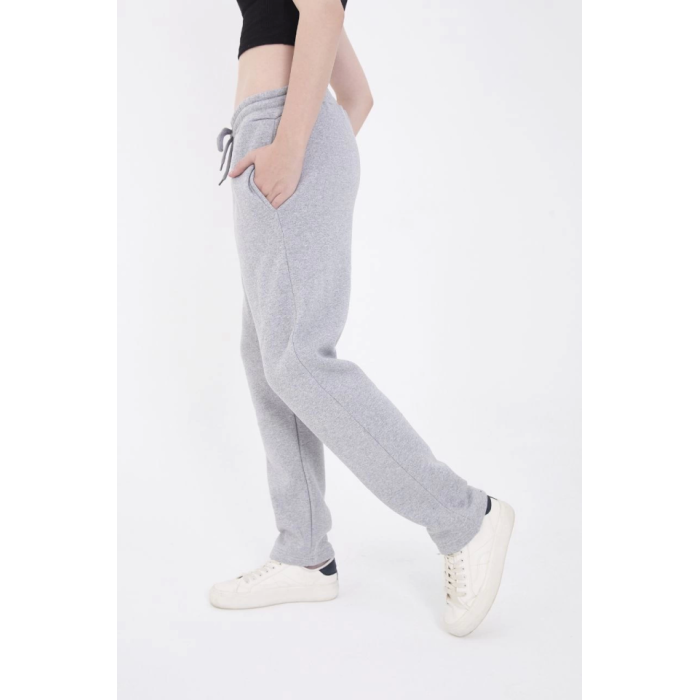 Unisex Üç İplik Basic Eşofman Pantolon - Gri