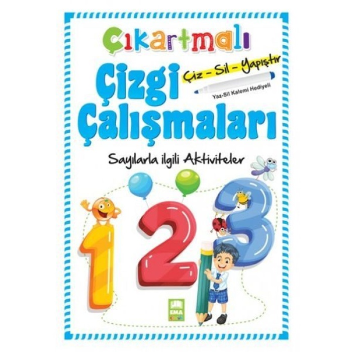 Çıkartmalı Çizgi Çalışmaları Sayılarla İlgili Aktiviteler  (4022)