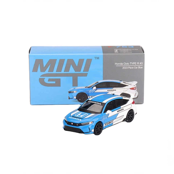 1/64 Honda Civic Type R #3 2023 Pace Car Blue