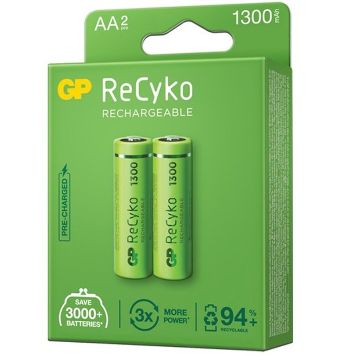 Gp Recyko 1300 Mah R6 Aa Şarjli 2Li̇ Kalem Pi̇l Gp130Aahce-2Eb2 (Gprhc132E000) (4172)