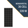 220W MONOKRİSTAL GÜNEŞ PANELİ