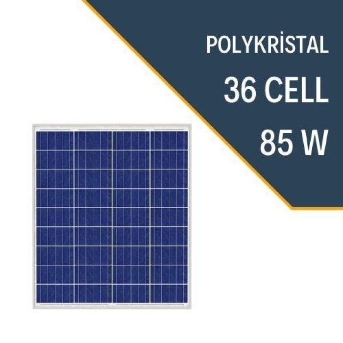 85W POLYKRİSTAL GÜNEŞ PANELİ