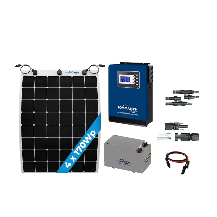 4 Panel(170Wp) 3kWe Off-Grid(24V) Solar Paket