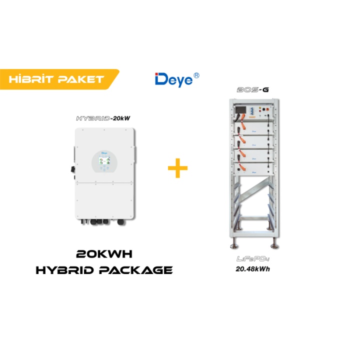 DEYE 20.48 kWh Hibrit Paketi (High Voltage)