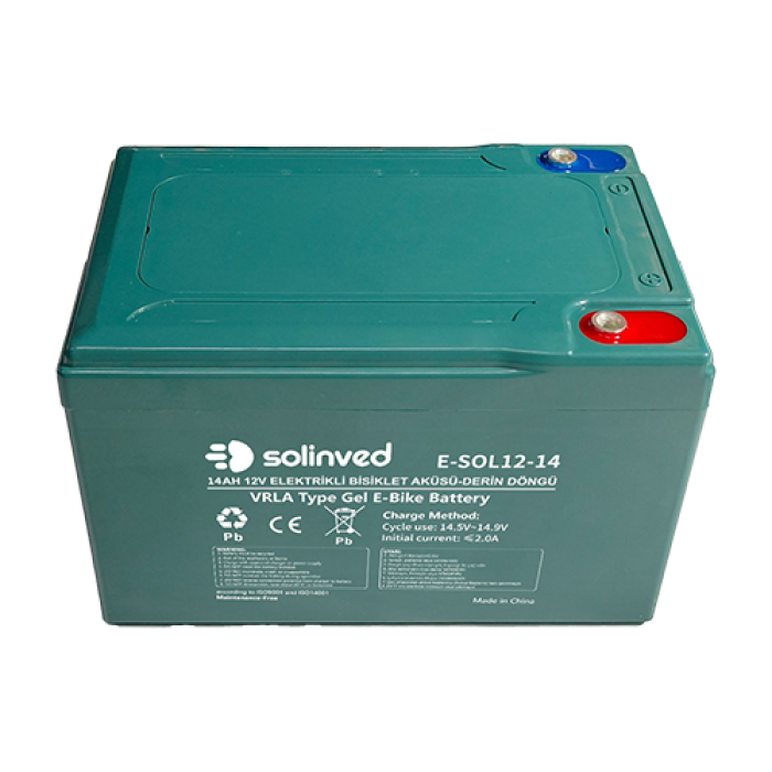 SOLINVED 12V 14AH VRLA TYPE E-BIKE BATTERY