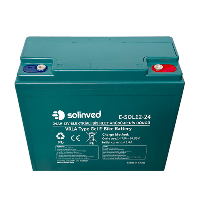 SOLINVED 12V 24AH VRLA TYPE E-BIKE BATTERY