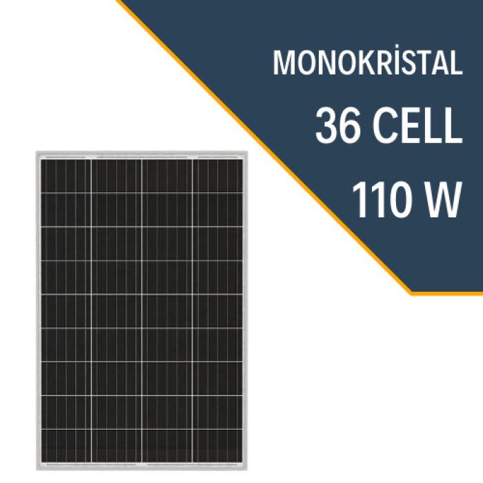 110W MONOKRİSTAL GÜNEŞ PANELİ