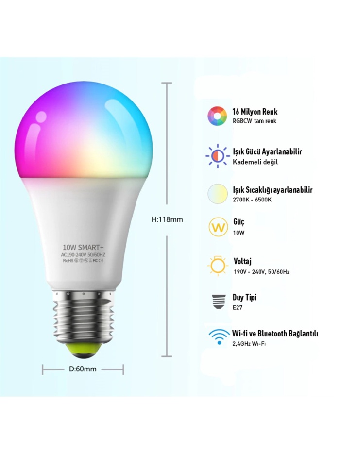 İgotech Akıllı Led Ampül Wifi Bluetooth