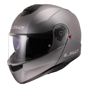 LS2 STROBE 2 MAT TITANIUM KASK ÇENE AÇILIR