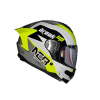 NCR Rapid Full Face Kask Parlak Neon-Beyaz