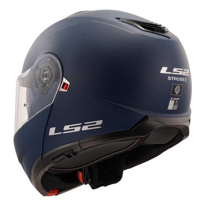 LS2 STROBE 2 MAT NAVY MAVİ KASK ÇENE AÇILIR