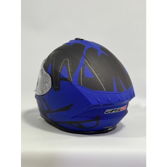 RS2 MAT SİYAH LACİVERT FULL KASK