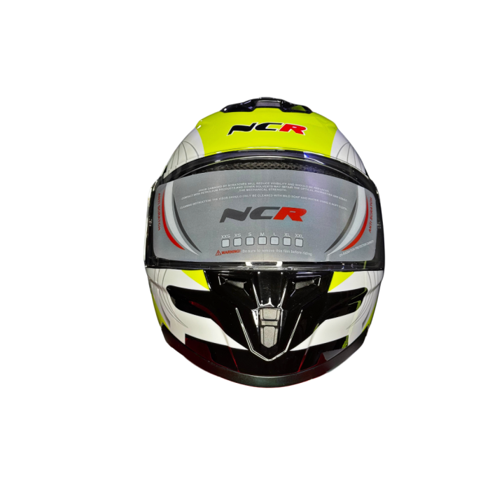 NCR Rapid Full Face Kask Parlak Neon-Beyaz