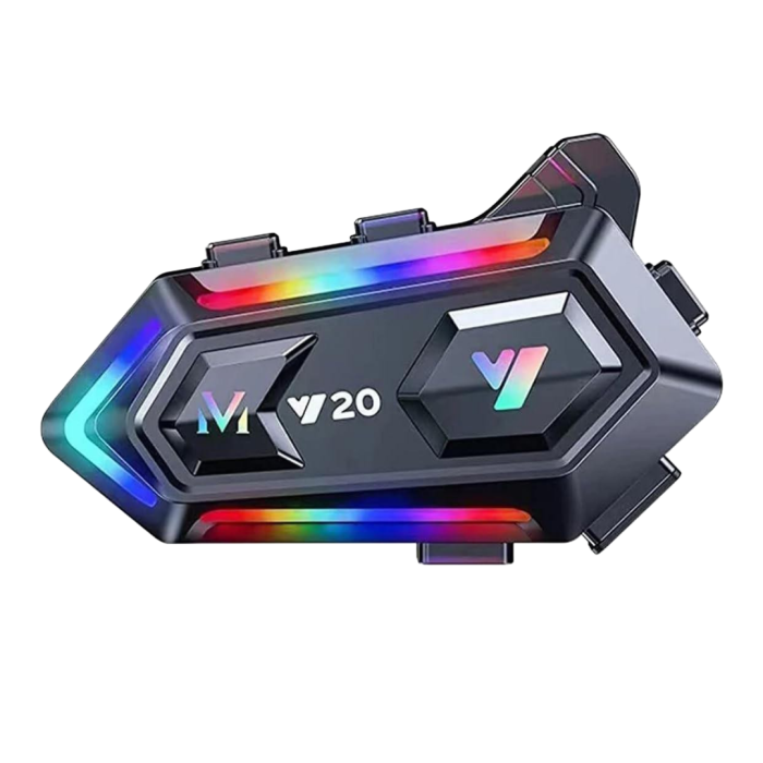 Y20 Motorcu Kask Kulaklık RGB Modlu Bluetooth Motosiklet Kulaklık 5.3 Bluetooth Interkom