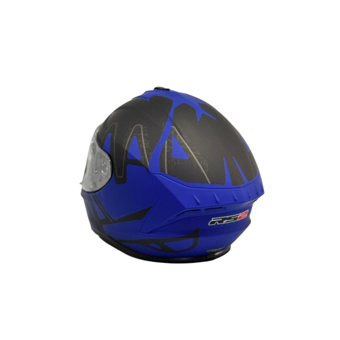 RS2 MAT SİYAH LACİVERT FULL KASK