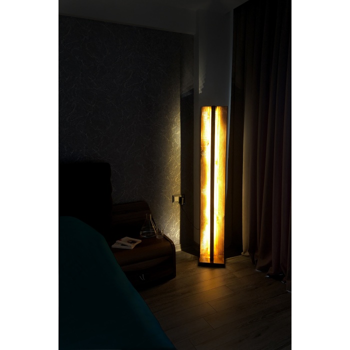 Ahşap Led Aydınlatma Lambader 150cm