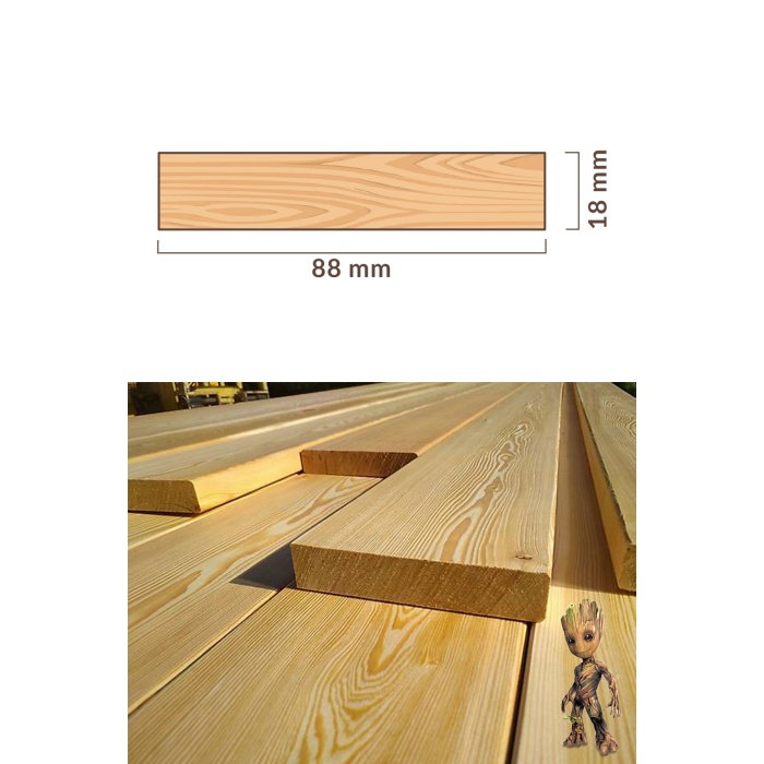 300cm 2. Sınıf Ahşap Köşeli Deck