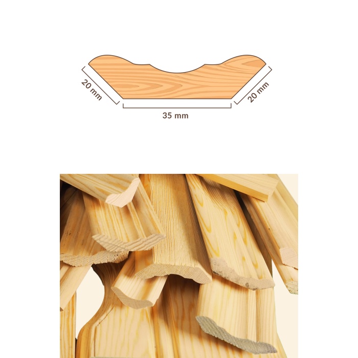 100 cm Ahşap Geniş Süpürgelik (8lik)