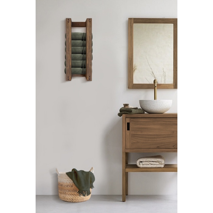 Ahşap Duvar Rafı/ Banyo Rafı/ Havluluk