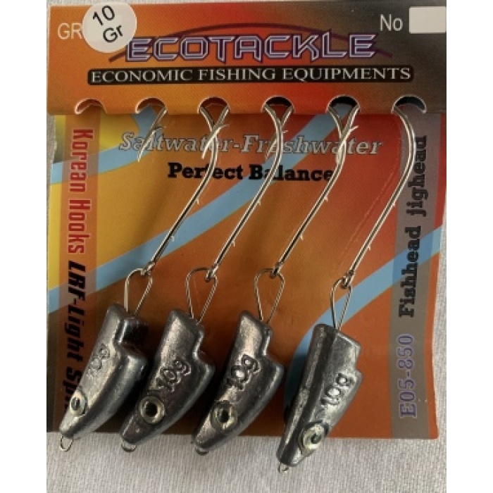 ECOTACKLE 10 GRAM GRİ RENKLİ BALIK KAFALI ZOKA