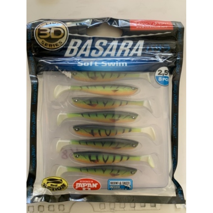 LUCKY JOHN BASARA 3D SOFT SWİM 2.5 (6.35 cm)  PG13 8P SİLİKON  YEM