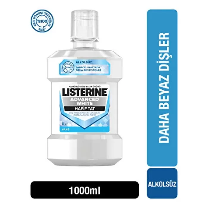 Listerine Advanced White Hafif Tat Ağız Bakım Suyu 500ml