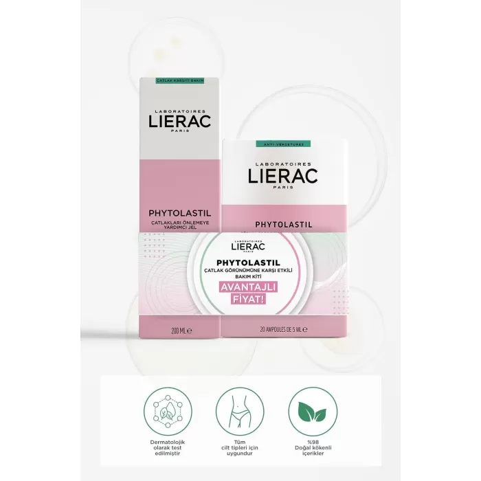 Lierac Phytolastil Gel Çatlak Oluşumunu Azaltmaya Yardımcı Jel 200 Ml + Ampul 20x5 Ml Ikili Avantaj Set