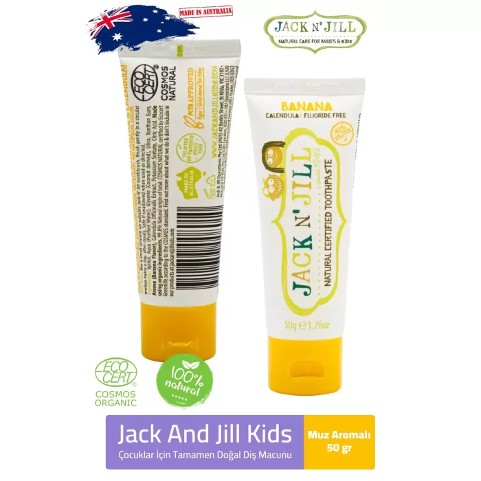 Jack And Jill Kids Doğal Diş Macunu Muz Aromalı 50gr