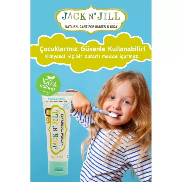 Jack And Jill Kids Doğal Çocuk Diş Macunu Milkshake 50 gr