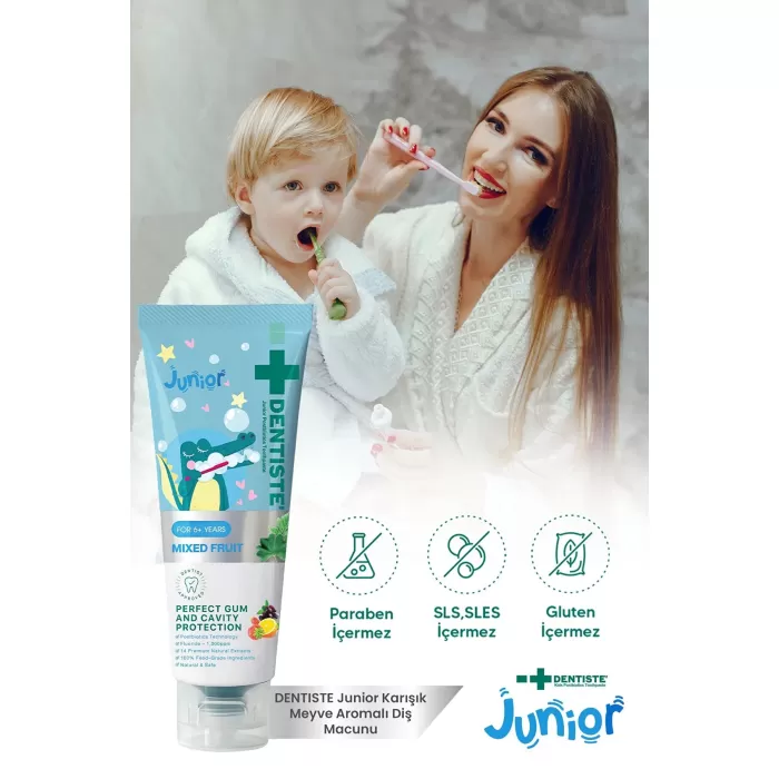 Dentiste Junior Karışık Meyve Aromalı Diş Macunu +6 Yaş 60 gr