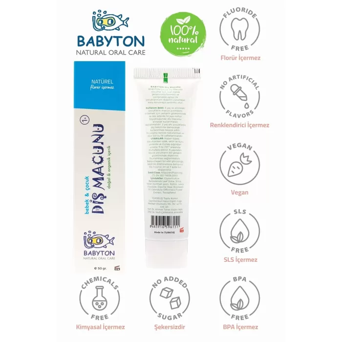 Babyton Organik Diş Macunu Natural 50 gr