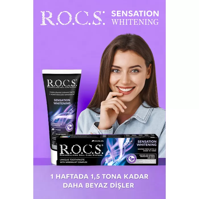 ROCS Sensation Whitening Beyazlatıcı Parlatıcı Diş Macunu 60ml