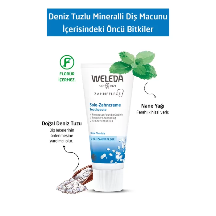 Weleda Deniz Tuzu Mineralli Organik Diş Macunu 75ml