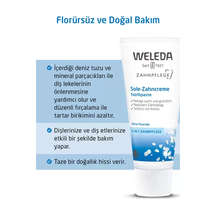 Weleda Deniz Tuzu Mineralli Organik Diş Macunu 75ml