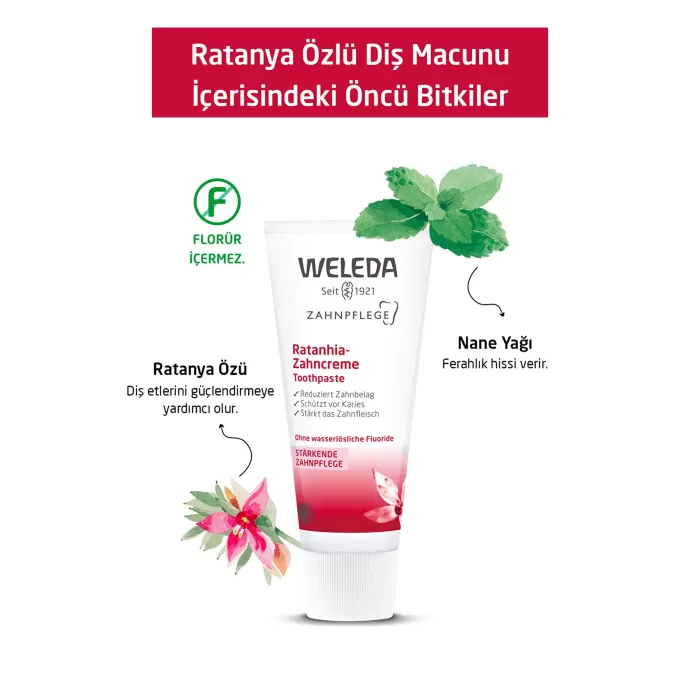 Weleda Ratanya Özlü Organik Diş Macunu 75 ml