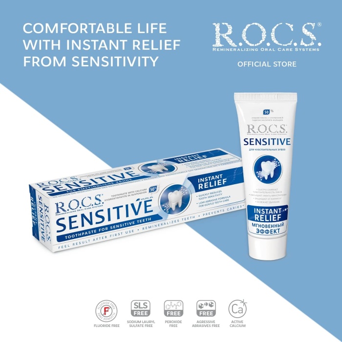 Rocs Sensitive Hassasiyete Karşı Diş Macunu 75 Ml