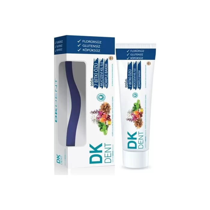 Dermokil DK Dent 7 Bitki Özlü Diş Macunu 75 ml + Diş Fırçası HEDİYE