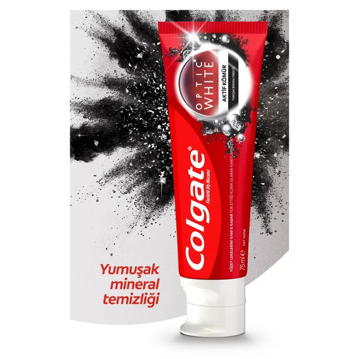 Colgate Optic White Aktif Kömürlü Beyazlatıcı Diş Macunu 75 ml