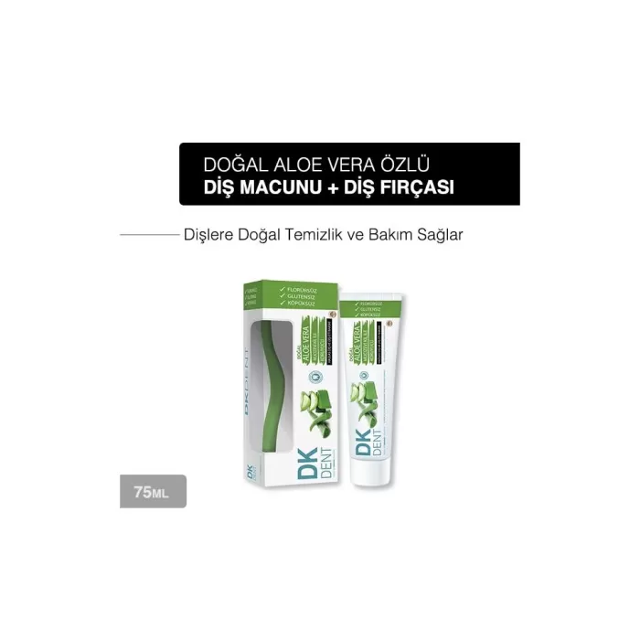 Dermokil Dk Dent Aloe Vera Diş Macunu 75 ml + Diş Fırça HEDİYE