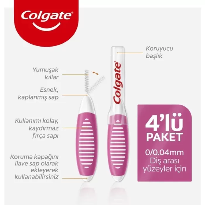 Colgate 4 mm Arayüz Fırçası 4 Adet