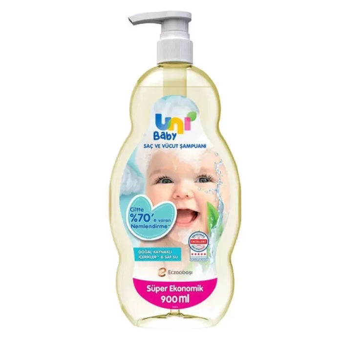 Uni Baby Saç ve Vücut Şampuanı 900 ml