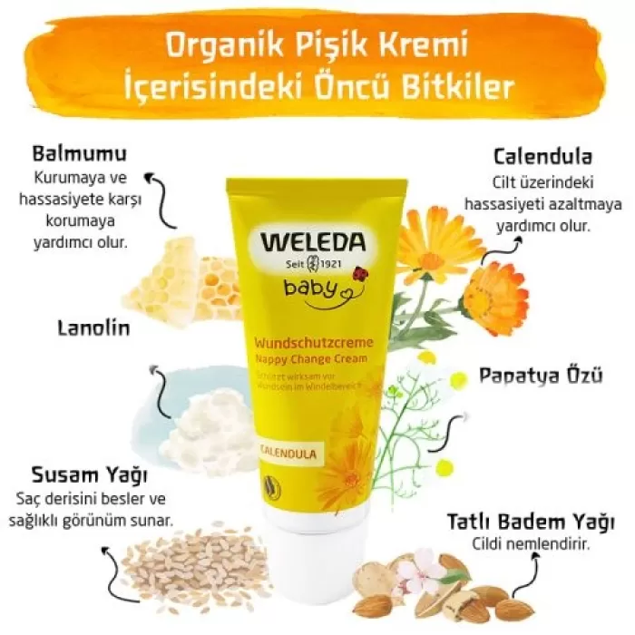 Weleda Calendula (Aynısefa Özlü) Bez Bölgesi Bakım Kremi 75 ml