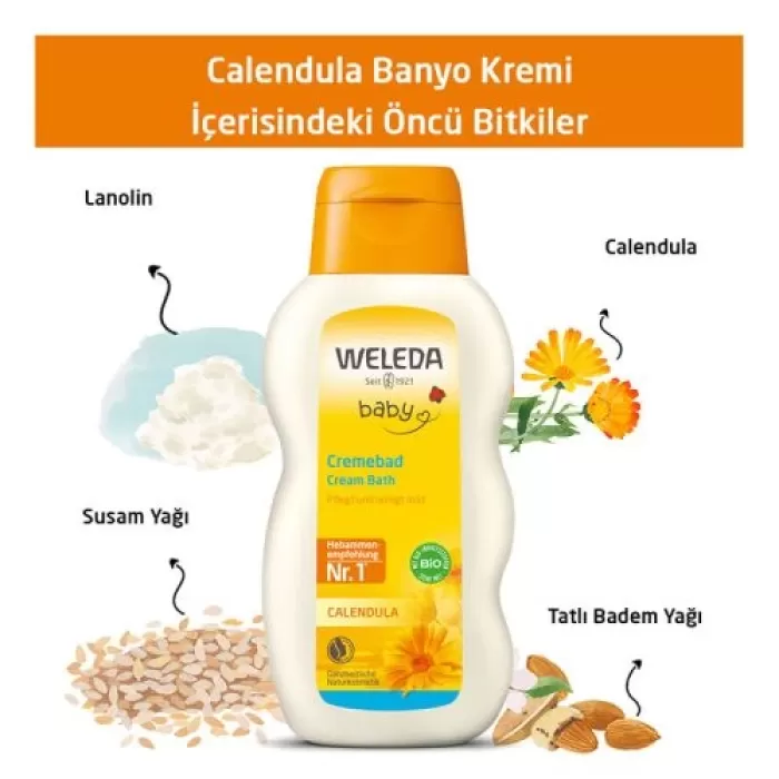 Weleda Calendula Organik Temizleyici ve Nemlendirici Banyo Kremi 200 ml