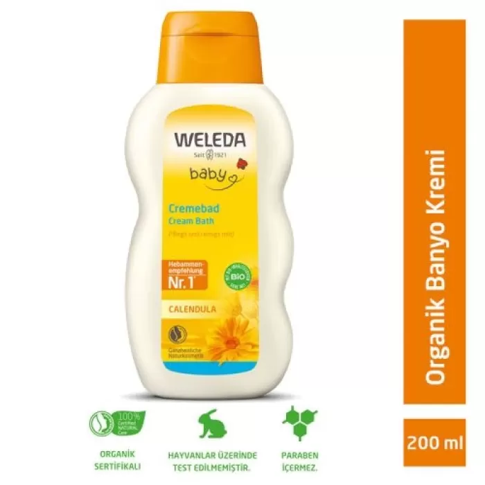 Weleda Calendula Organik Temizleyici ve Nemlendirici Banyo Kremi 200 ml