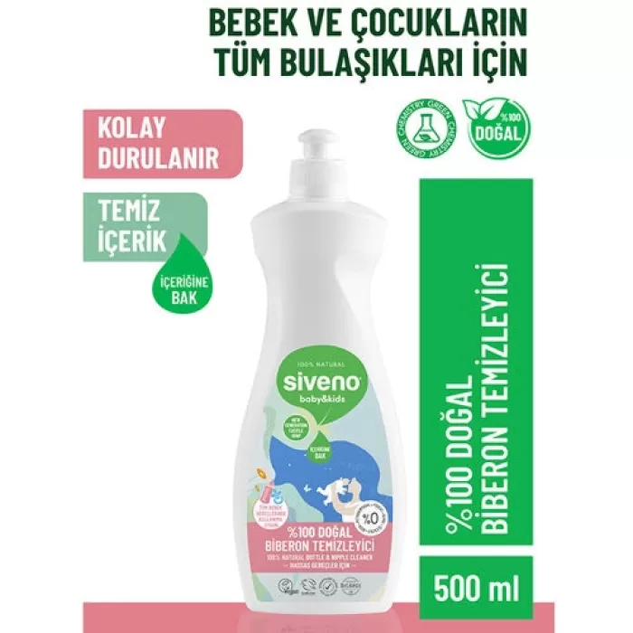 Siveno Baby Doğal Emzik ve Biberon Temizleyici 500 ml